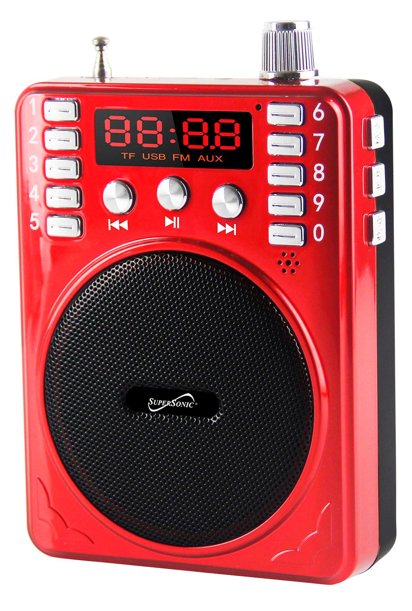 Image for SuperSonic Bluetooth Portable PA System, Red from School Specialty